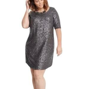 Torrid Size 1x Sequin Knee Length Miniskirt